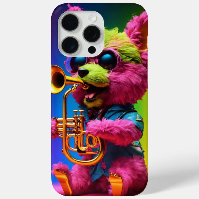 Furry musical dog trompet phone case for i (Rückseite)