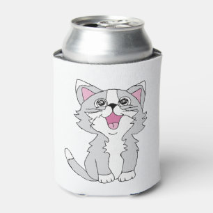Furry Niedlich Cat Ästhetische Happy Cat Clipart Z Dosenkühler