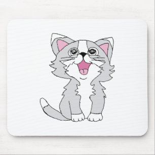 Furry Niedlich Cat Ästhetische Happy Cat Clipart Z Mousepad