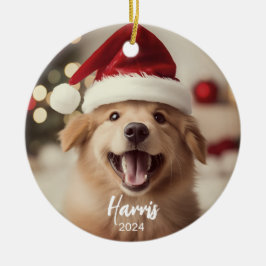 Furry + Niedlicher Hund Foto Weihnachtsschmuck