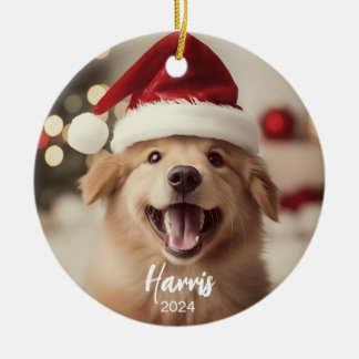 Furry + Niedlicher Hund Foto Weihnachtsschmuck