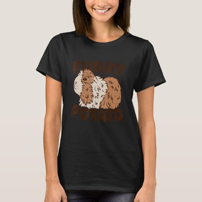 Furry Potato Graphic Guinea Pig Owner Pet Cavy Ani T-Shirt (Vorderseite)