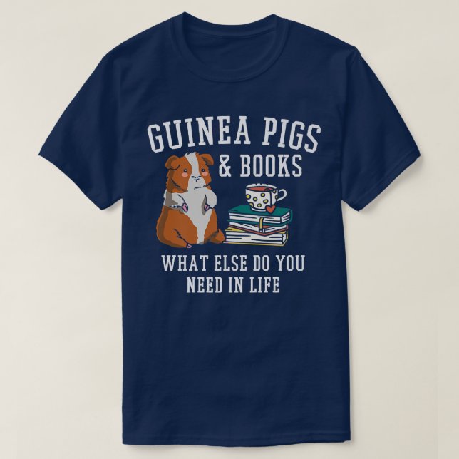 Furry Potato Guinea Pigs & Books What Else Do You  T-Shirt (Design vorne)