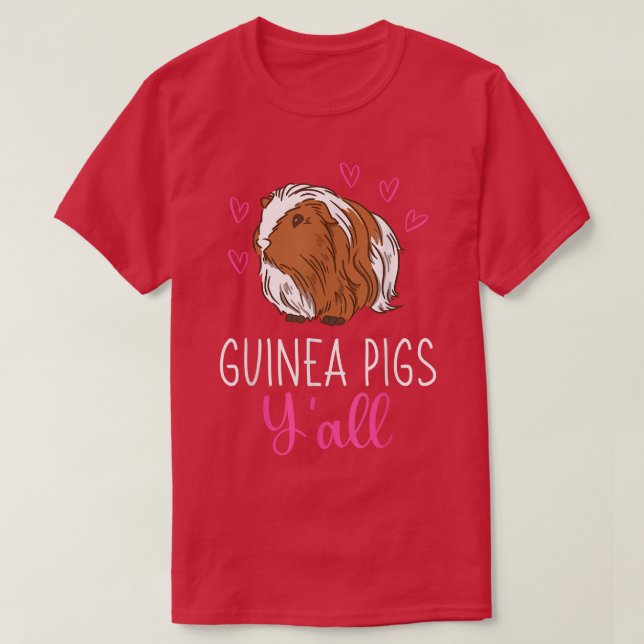 Furry Potato Niedlich Funny Guinea Schweine Y'All T-Shirt (Design vorne)