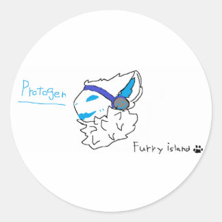 furry protogen sticker