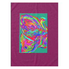 Furry Rainbow Colored Flower Tischdecke