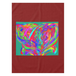 Furry Rainbow Colored Flower Tischdecke