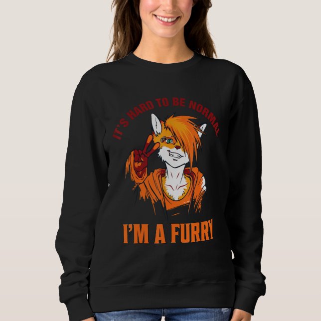 Furry Thing Furries Person Fox Proud Furry Tail Ea Sweatshirt (Vorderseite)