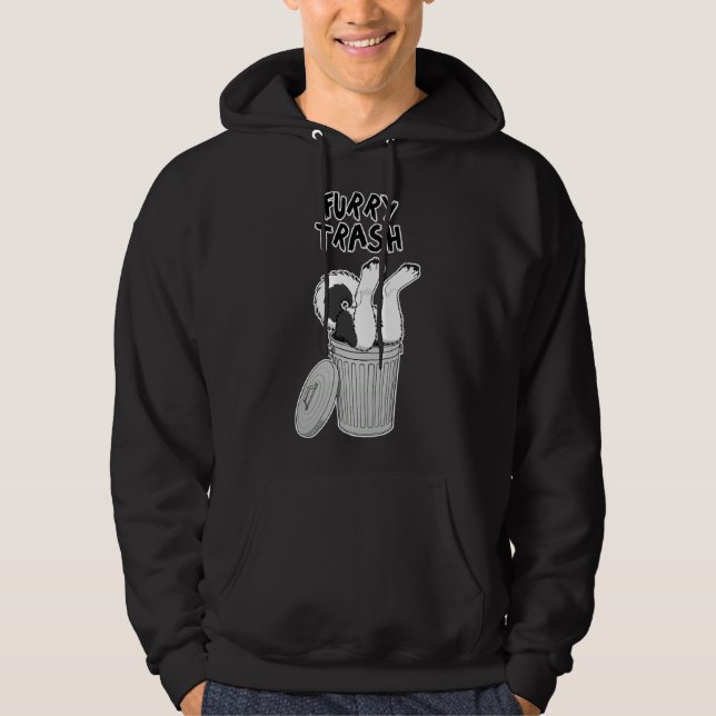 Furry Trash Black Huskymalamute Hoodie (Vorderseite)