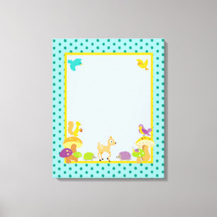 Furry Woodland 16x20 Leinwand Kinderzimmer Art