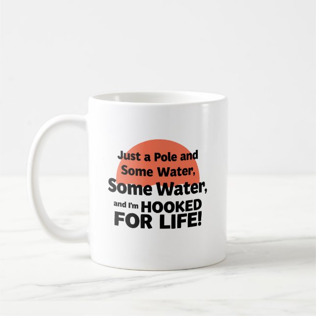Fürs Leben an der Angel - Angeln Kaffeetasse (Links)