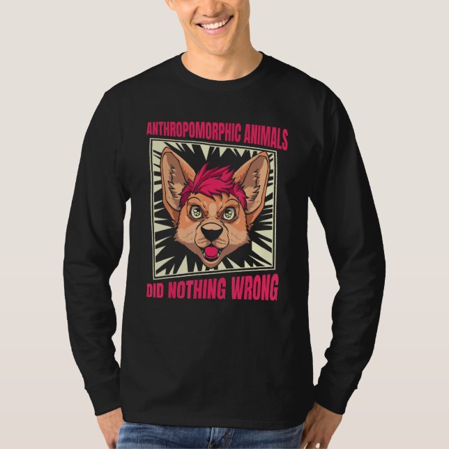 Fursona Cool Furries Cosplay  Furry Fandom T-Shirt (Vorderseite)