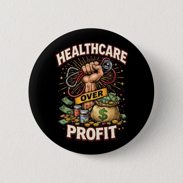 Fürsorge vor Profit Button (Vorderseite)