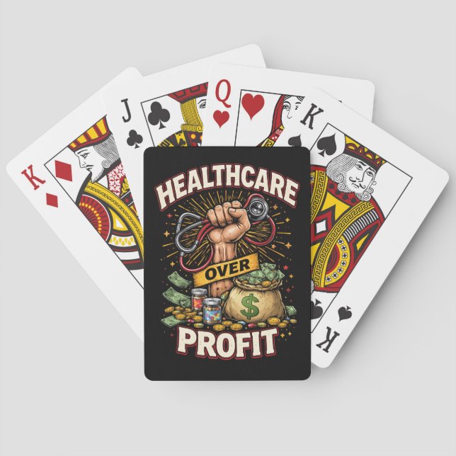 Fürsorge vor Profit Spielkarten (Rückseite)