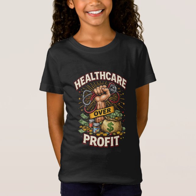 Fürsorge vor Profit T-Shirt (Vorderseite)