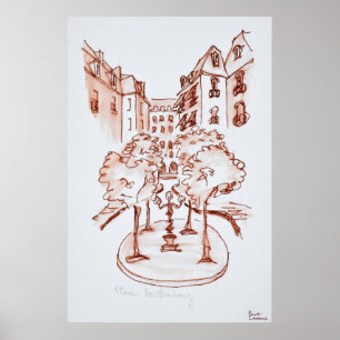 Furstenberg, Saint-Germain-des-Pres Kirche, Paris Poster