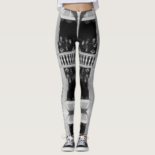 Fürstenfamilie von Monaco im Balkon des Palastes Leggings