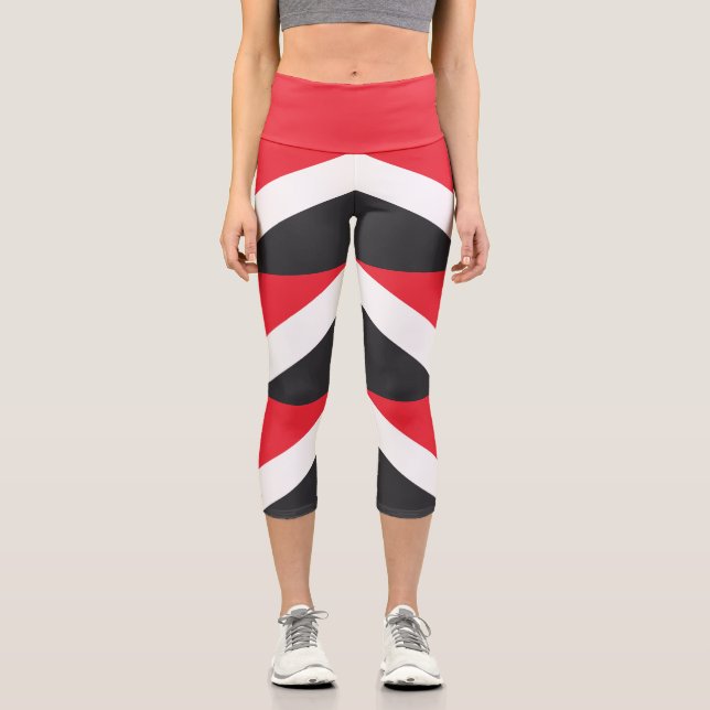 Fürstentum Sealand Flag Capri Leggings (Vorderseite)
