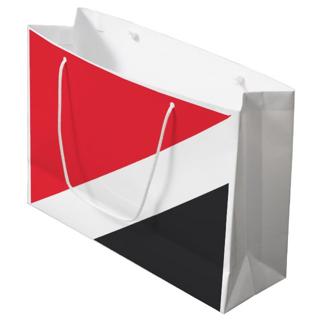 Fürstentum Sealand Flag Große Geschenktüte (Vorderseite Schrägansicht)