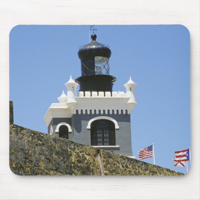 Fürte San Felipe del Morro's graues Castellat Mousepad (Vorne)
