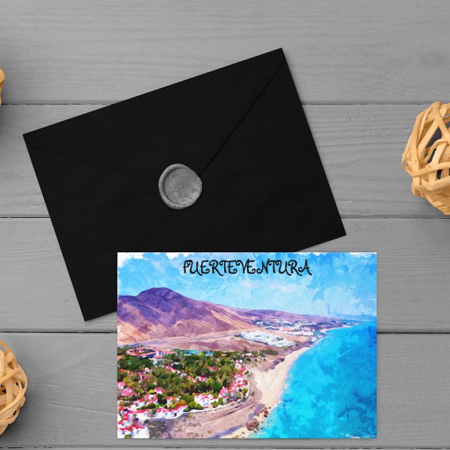 Fürteventura Kanaren Vintag Postkarte (Fuerteventura Canary Island Postcard)