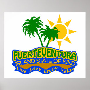 Fürteventura Staat des Gedankenplakats Poster