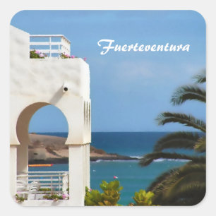 Fürteventura-Sticker Quadratischer Aufkleber