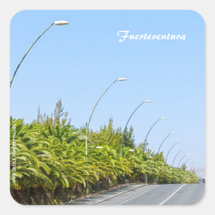 Fürteventura-Sticker Quadratischer Aufkleber