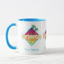 Fürteventura Surfer Kanarische Inseln Vintag