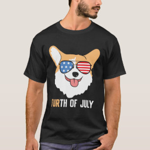 FURth 4. Juli Corgi Hund  Amerikanische Flagge Son T-Shirt