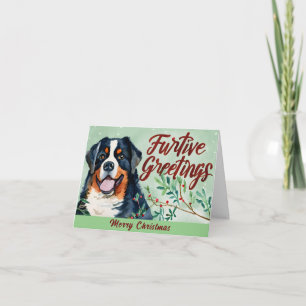 Furtive Grüße: Bernese Mountain Dog Weihnachten