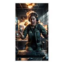 Fury in the Firestorm Gaming Room Poster