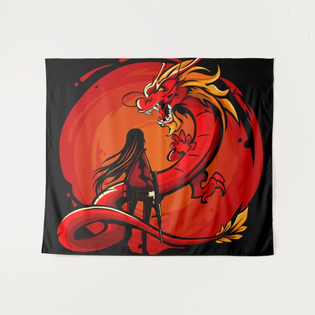 Fury of the Celestial Dragon Wandteppich (Vorderseite (Horizontal))
