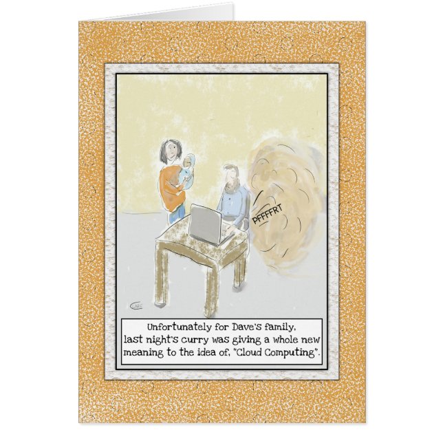 Furz Cartoon Geburtstagskarte für Männer (Vorne)