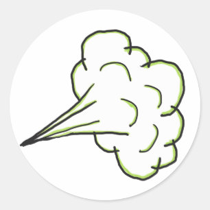Furz Cloud Runder Aufkleber