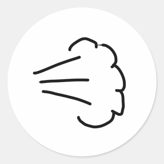 Furz Cloud Runder Aufkleber (Vorderseite)