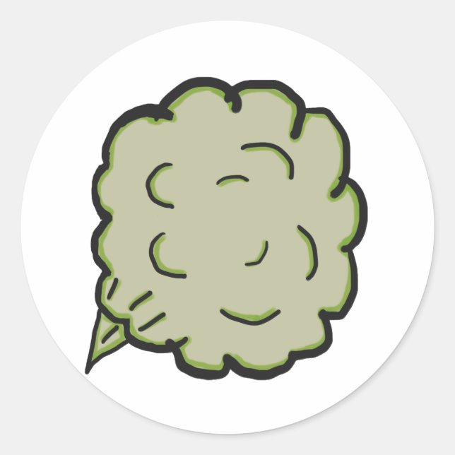 Furz Cloud Runder Aufkleber (Vorderseite)