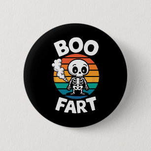 Furz Funny Farnskelett zu Halloween Button