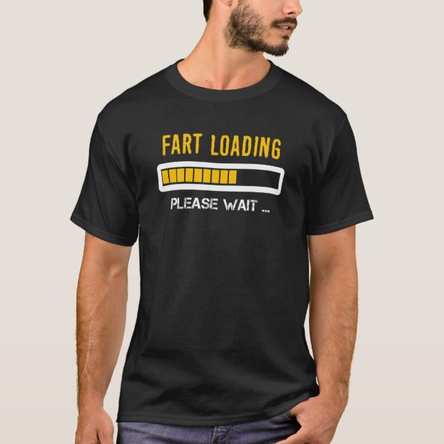 Furz Laden bitte warten Männer Kinder Spaß T-Shirt (Vorderseite)