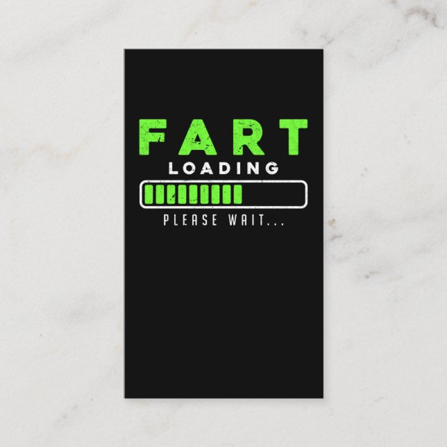 Furz Loading Funny Farting Visitenkarte (Vorderseite)