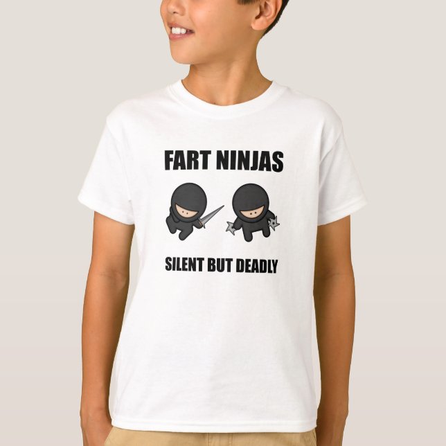 Furz Ninjas still aber tot T-Shirt (Vorderseite)
