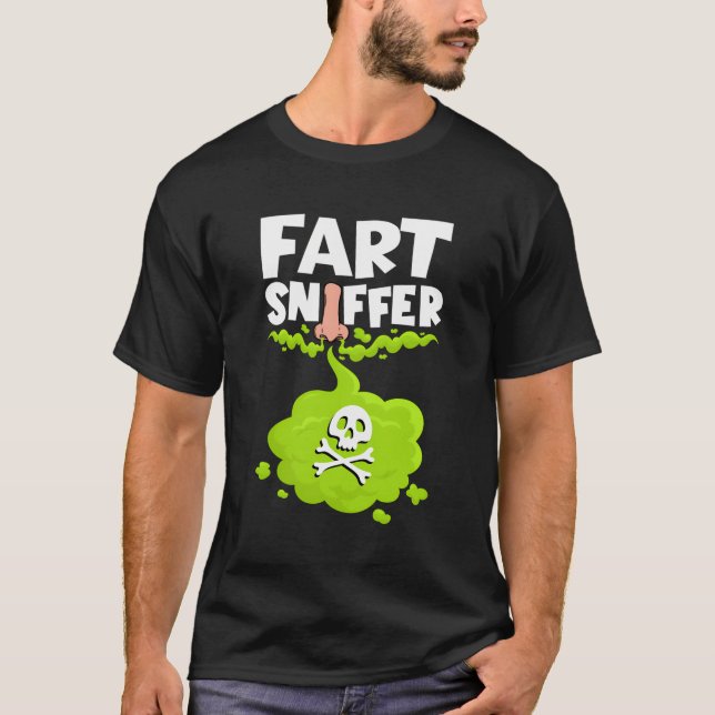 Furz Sniffer Shirt Furz Smeller Shirt Weiß Funny (Vorderseite)
