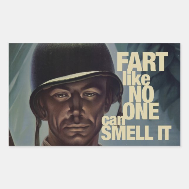 Furz, wie es niemand riechen kann rechteckiger aufkleber (Vorderseite)