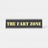 Furz Zone Gag Schreibtisch Namensplatte