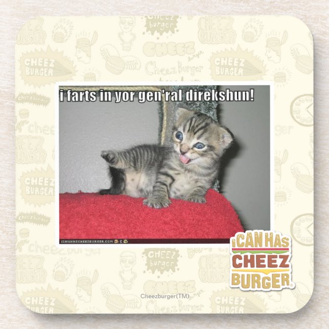 Furzen I in yor gen'ral direkshun Getränkeuntersetzer (Vorderseite)