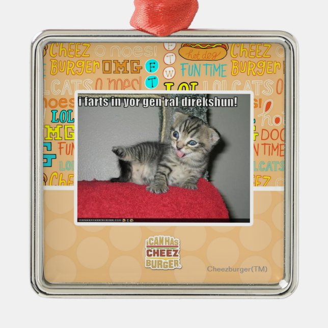 Furzen I in yor gen'ral direkshun Silbernes Ornament (Vorne)