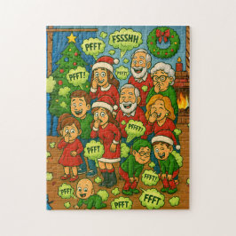 Furzende Familien-Weihnachtsfeier  Puzzle