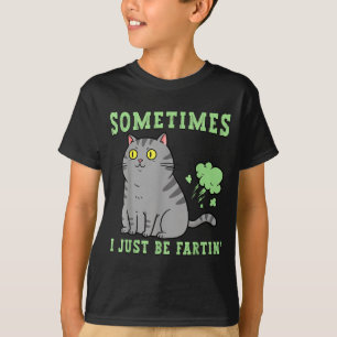 Furzende Katze Manchmal Furze Ich Nur Lustige Anim T-Shirt