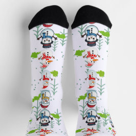 Furzende Schneemänner Lustiges Weihnachten Socken
