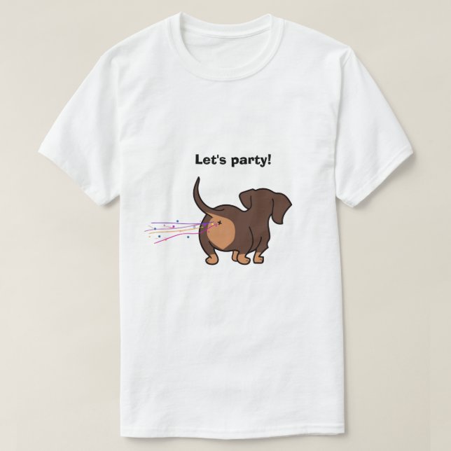 Furzender Dachshund T-Shirt (Design vorne)